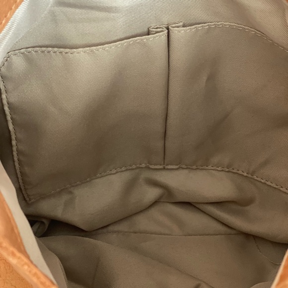 American Leather Co. Buttery Soft Tote Shopper Hobo Shoulder Bag Camel Brown - Picture 5 of 8